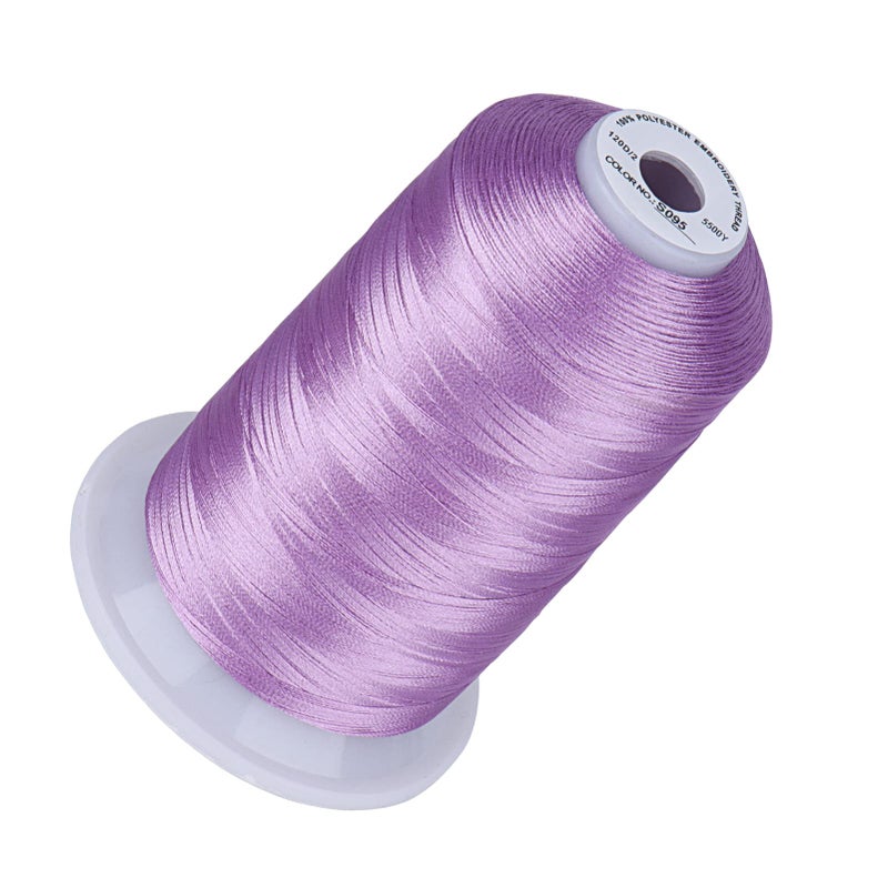 سيمثريد خيط تطريز Simthread 5500Yds، 5000 متر عالي الياردات 40WT 100% خيط بوليستر - 170+ ألوان زاهية، تصنيف عالي السرعة - متوافق مع Brother، Singer، Janome والمزيد - Orchid S095 - Image 1